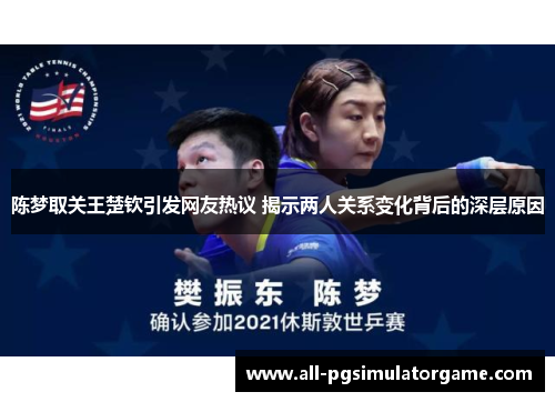 陈梦取关王楚钦引发网友热议 揭示两人关系变化背后的深层原因